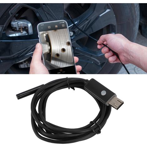 Cámara endoscópica USB con 6 LED y cable semirrígido, resistente al agua según IP67, con rotación de 360° para inspección móvil y desde PC. (1/5)