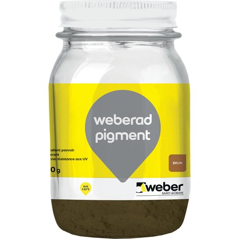 Weber Saint-Gobain Colorant en poudre pour béton et mortier, Brun, 700g, Weberad pigment