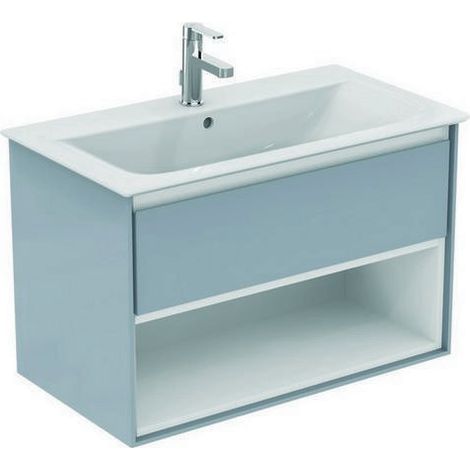 Frontale cassetto CONNECT AIR mm 800 marrone opaco e bianco opaco per mobile lavabo IDEAL STANDARD