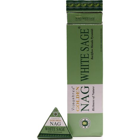 42g Jumbo Golden Nag - Cônes d'encens à reflux de sauge blanche- Vendu par 1 (1/4)