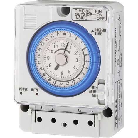 Timer meccanico TB388TB35N (con batteria) Timer meccanico industriale Manuale/Automatico Motore al quarzo 20A Regolatore di illuminazione settimanale Attrezzatura elettrica fai da te (1/4)
