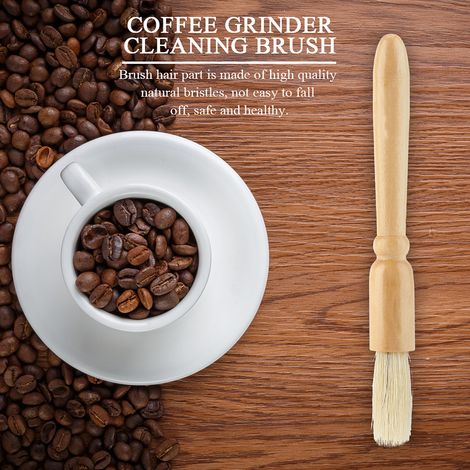 Brosse de nettoyage pour moulin à café, manche en bois massif, accessoire pratique (1/5)