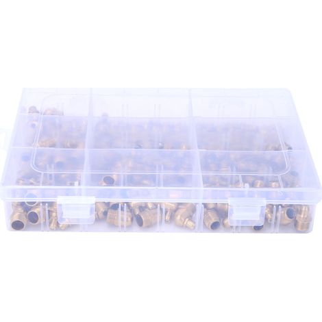 Lot de 160 graisseurs en laiton M6/M8/M10, coudés à 45°, 90° ou 180°. (1/5)