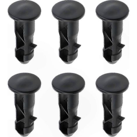 Boulons et goupilles de charnière en plastique noir pour couvercles de poubelles extérieures, compatibles avec les poubelles de 240/120/100/60 L, 65 x 18 mm, lot de 3 paires (1/5)