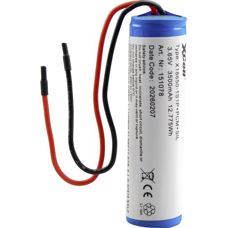 XCell Pile rechargeable spéciale 1x 18650 Li-Ion 3.7 V 3500