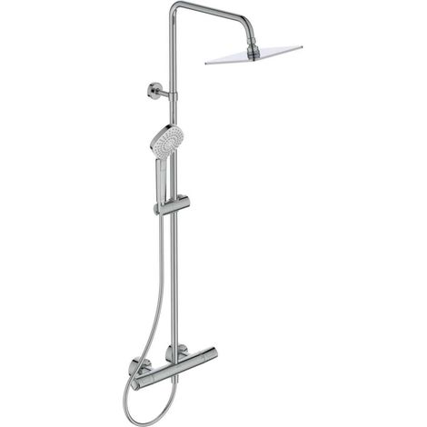 Brause-System Ideal Standard Ceratherm 100 Handbrause, Kopfbrause Ø 200 mm und Thermostat, chrom - A7240AA (1/10)