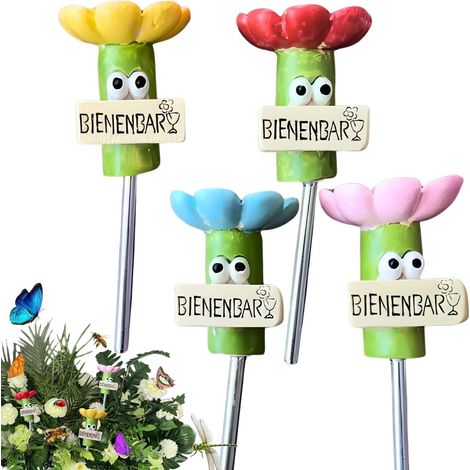 Set mit 4 Insektenfutterstellen und -tränken für Wildbienen, Schmetterlinge und Vögel, für Garten, Balkon und Terrasse, geeignet für Wildbienen, Schmetterlinge und Vögel (1/5)