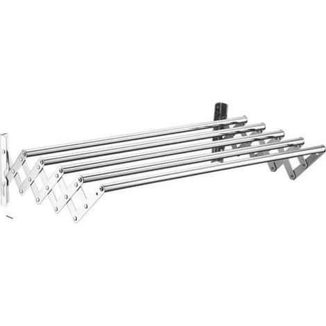 Toallero retráctil de acero inoxidable de 70 cm, tendedero para balcón, no requiere taladrar, estante de almacenamiento plegable y extensible para baño - OTROS (1/4)