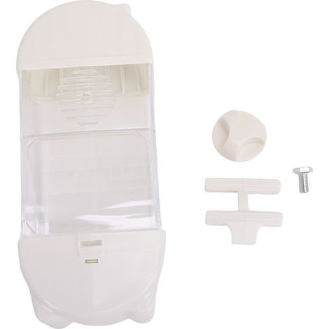 Mangeoire transparente de grande capacité (800 ml) avec plateau, conception anti-dispersion, facile à remplir par le haut, à suspendre et à utiliser comme boîte d'alimentation pour perruches et calops (1/5)