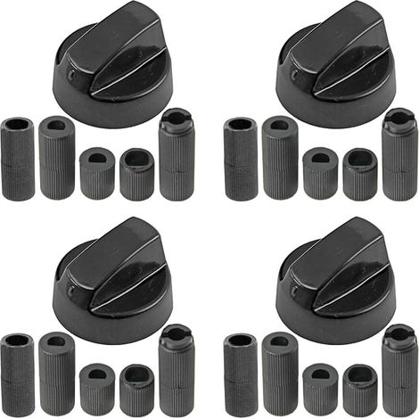 Boutons de commande pour barbecue, grill, fumoir, four à pizza et détendeur de gaz noir (1/5)