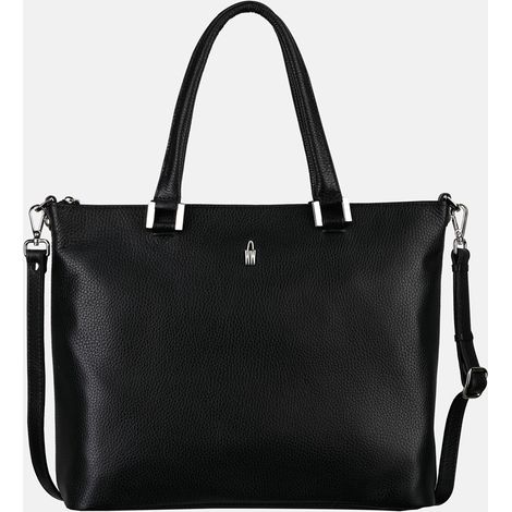 Tora - Sac cabas en cuir noir (1/4)