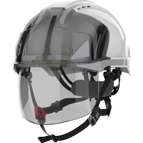 Casco  de  alpinismo  industrial  EVO®  VISTAshield®  Dualswitch™  blanco/humo  ABS