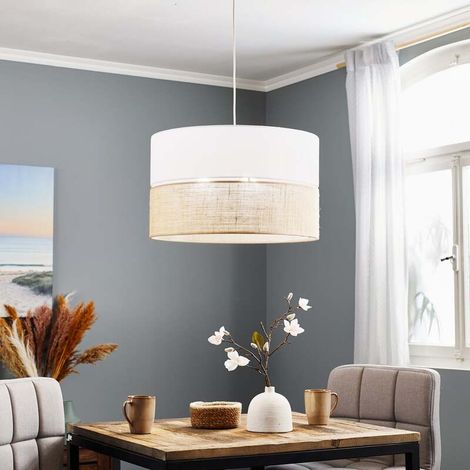 [GEBRAUCHT] B-Ware Hängeleuchte Linobianco Jute Pendelleuchte dimmbar Leuchte Lampe braun Ø50cm 80W (1/2)