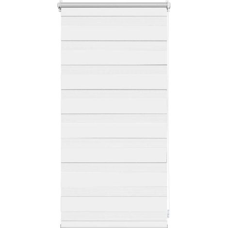 Tenda a rullo  Tenda avvolgibile zebra 40,9x100 cm Tessuto Larghezza 36,7 cm bianco (1/5)