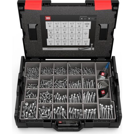 INBUS® L-BOXX 1460 tlg. Zylinderschrauben DIN 912 Sortiment Set (Stahl verzinkt)