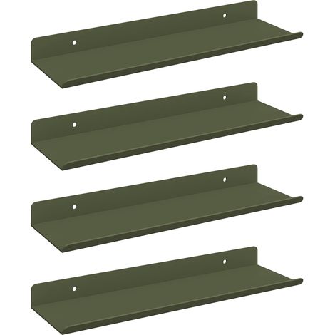 Maison Exclusive - Schwebendes Regal 4 pcs Olive Grün 30 x 9 x 2,