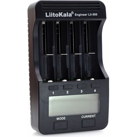 Chargeur De Batterie - 4 Emplacements - Écran LCD - Compatible Li-ion 3,7 V Et Ni-MH 1,2 V - Courant Réglable 300 À 1000 mA - Sortie USB 5 V - 1 Pièce (1/5)