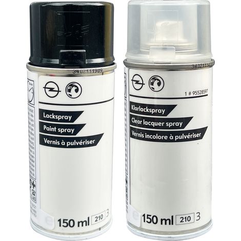 Originalfarbe für Opel Z22C Set 2x150ml Spray Graphitschwarz Met. (1/5)