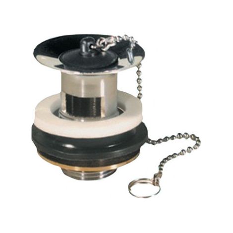 Tapón para lavabo de 1"1/4 con tapón de goma – Cromo de latón