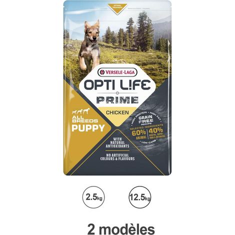 Croquettes Opti Life Prime chiot Poulet : 2.5 KG (1/4)