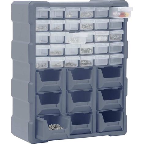 vidaXL Organizador multicajones con 39 cajones 38x16x47 cm (1/2)