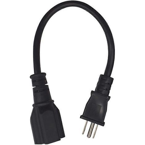 Câble D'alimentation Nema 5-15P Vers 5-20R - 3 Broches - 32 Cm - Pour Prises Us (1/5)