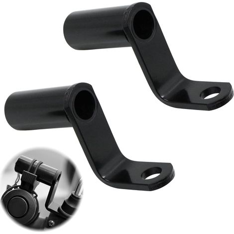 Motos Extension de Guidon Support - Moto Extender Bracket pour Lampe Travail Universel Light Bar Poche Rétroviseur Compteur Vélo Phare Smartphone Ordinateur(2 Pièces, Noir) (1/5)