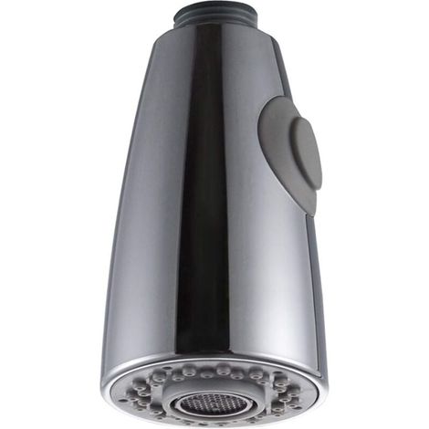 Douchette Robinet Cuisine 2 Jets Tête de Robinet de Rechange Douchette pour Robinet Remplacement Douchette pour Mitigeur Cuisine, Chromé, G1/2" (1/4)