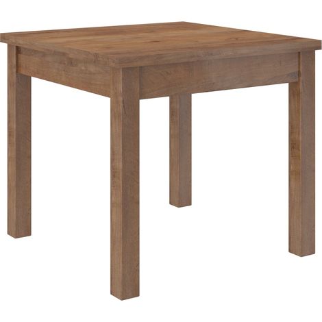 Petite table à manger carrée 80-80cm en bois marron Orka (1/3)