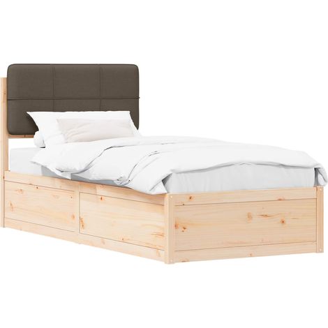 Maison Exclusive - Letto con Testiera Rivestita Talpa 80 x 200 cm Pino massello