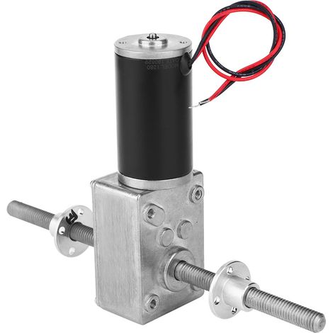 Schneckengetriebemotor M8 Doppelwelle Doppel-Rechtsgewinde Untersetzungsmotor mit Flansch Untersetzungsverhältnis 30 (1/5)
