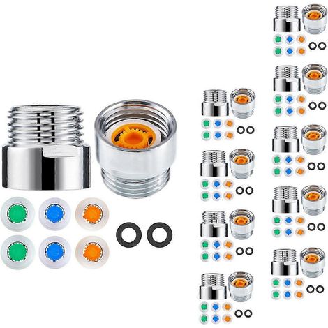 Kit de 80 limiteurs de débit de douche, réducteurs d'eau, filetage 1/2 pouce, débits 4, 6 et 9 l/min EPWHBYV (1/4)