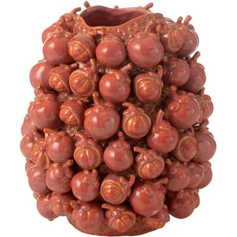 Vase Déco en Argile "Botanica" 36cm Cuivre Rose (1/3)