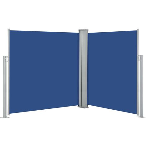 vidaXL Tenda da Sole Laterale Retrattile Blu 140x600 cm