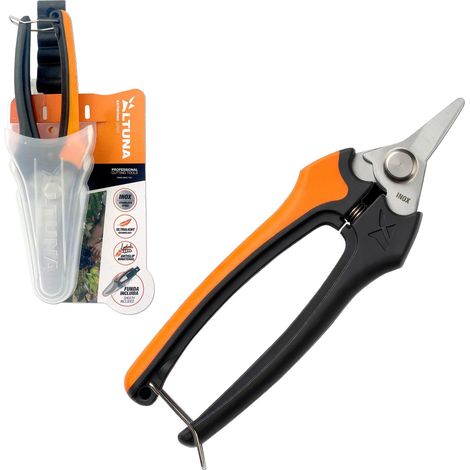 altuna tijera 1280 inox 18cm recoleccion filo curvado espec mango bimateri+funda
