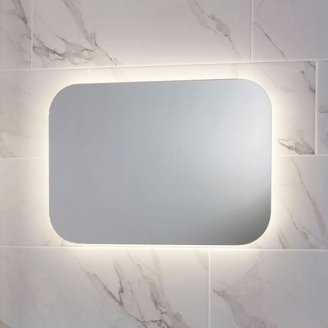 Orbit Aura LED Bathroom Mirror with Demister Pad and Shaver Socket 700mm H x 500mm W (1/5)