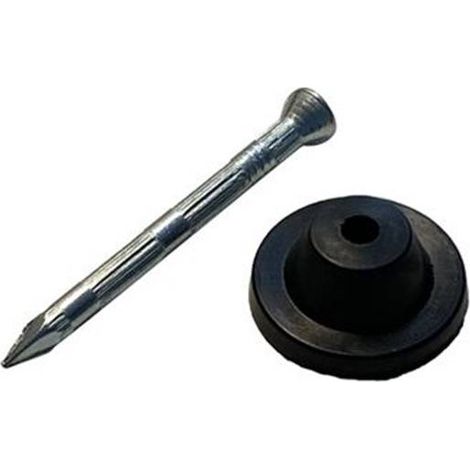 Clous en acier trempé pour protection soubassement – Hauteur de relief 8 mm – Résistants à la corrosion – Système d'installation avec rondelle – Artisanmat