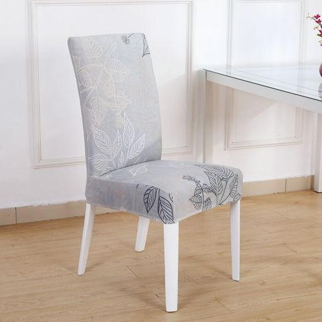 6 Stück elastische Stuhlhussen für Esszimmerstühle, universelle bedruckte Stuhlhussen, rutschfeste Stuhlhussen für Zuhause, Hotel, Restaurant – Qiushui Yiren