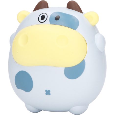 Chauffe-mains miniature en forme de vache, rechargeable par USB, avec veilleuse bleue et 2 niveaux de température. (1/5)