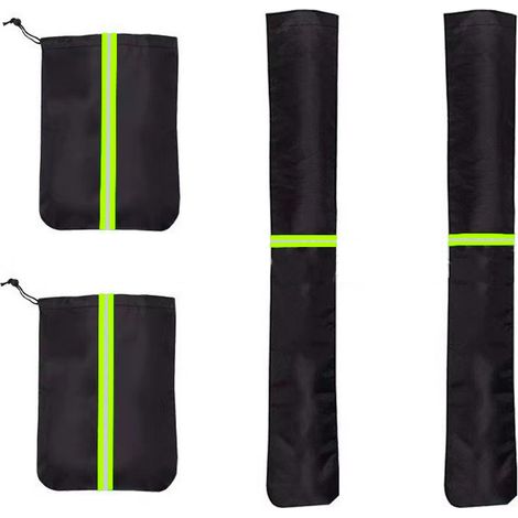 Ensemble de protection en tissu Oxford 420D haute résistance pour essuie-glaces et rétroviseurs latéraux – Housses imperméables, résistantes à la neige et au gel avec bandes réfléchissantes fluorescen (1/5)