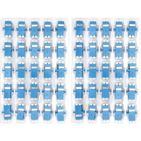 50 Stück LCLC UPC Duplex-Glasfaserstecker, Adapter für industrielle Netzwerke