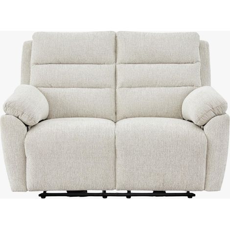ULYA Canapé 2 places relax électrique en tissu beige
