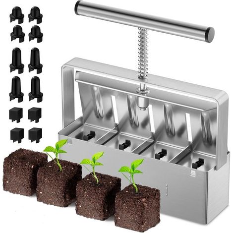 Bloc de terreau - Outil de semis - Semis - Bloc de terreau amélioré - 65 cm 4 alvéoles (1/5)