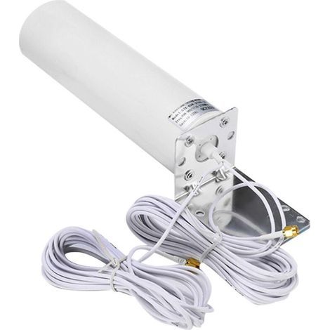 Antenne terrestre 4G LTE double SMA mâle – Gain 10-12 dBi – Fréquence 698-2700 MHz – Câble RG174 5 m pour routeur extérieur (1/5)