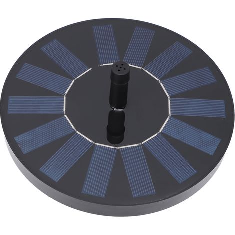 Pompe à fontaine solaire 7V avec oxygénateur polycristallin ABS pour bassin oiseaux jardin étang extérieur écoéconomique (1/5)