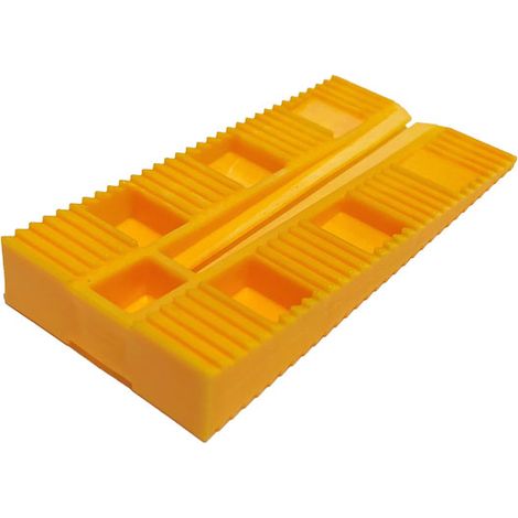 Lot de 20 cales coin jaune - Dimensions (mm) : 70x35x10 - - KINTECH