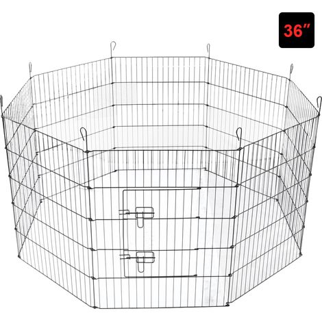 8 Panel Pet Puppy Playpen Folding Dogs Cats Rabbits Run Cage 36"