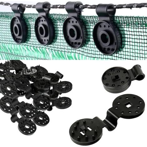 Morsetti di fissaggio ad alte prestazioni per teli ombreggianti, morsetti antivento per tende e giardini, 50 clip di sicurezza per tende da sole e reti. (1/5)