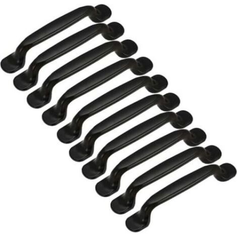 10 tiradores para armarios de cocina, con una distancia entre centros de 128 mm, fabricados en aluminio. (1/4)