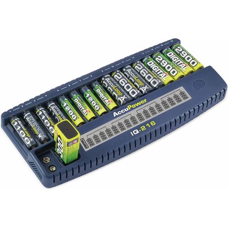 AccuPower IQ216 Ladegerät für NiCd- und NiMH-Batterien